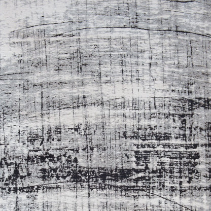 3' X 5' Black and White Abstract Non Skid Area Rug