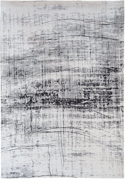 6' X 8' Black and White Abstract Non Skid Area Rug