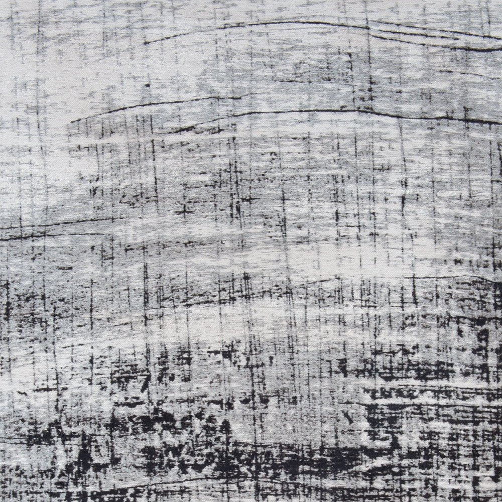 6' X 8' Black and White Abstract Non Skid Area Rug