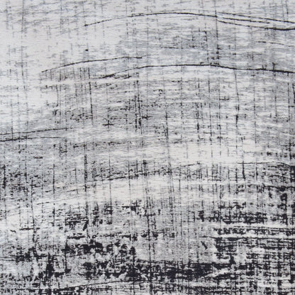 6' X 8' Black and White Abstract Non Skid Area Rug