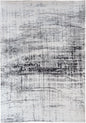 8' X 11' Black and White Abstract Non Skid Area Rug