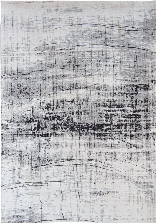 8' X 11' Black and White Abstract Non Skid Area Rug