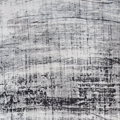 8' X 11' Black and White Abstract Non Skid Area Rug