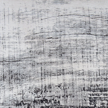 9' X 13' Black and White Abstract Non Skid Area Rug