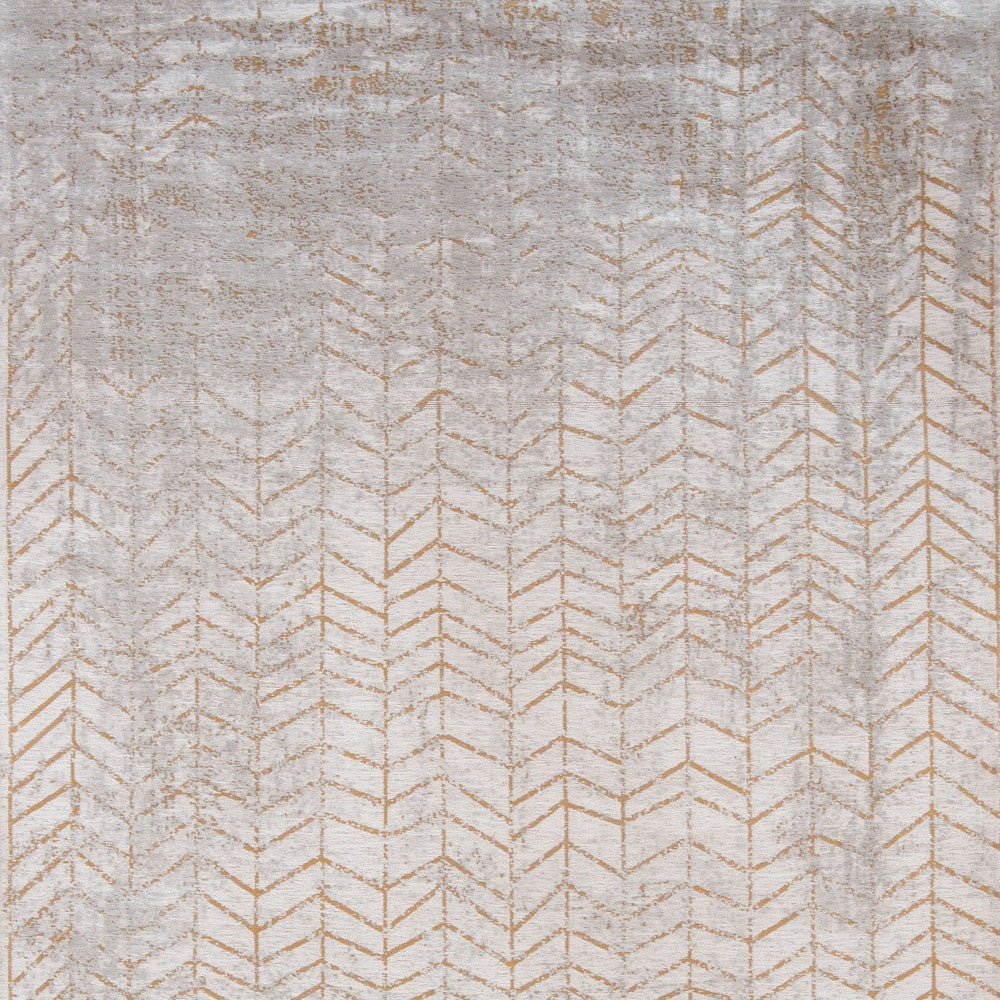 3' X 5' Gray and Yellow Chevron Non Skid Area Rug