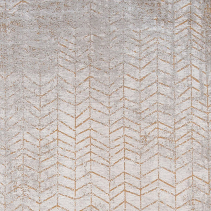 5' X 7' Gray and Yellow Chevron Non Skid Area Rug