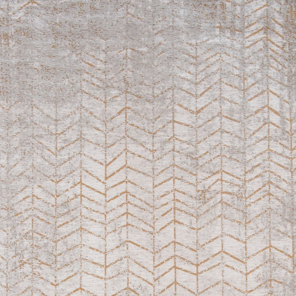 5' X 7' Gray and Yellow Chevron Non Skid Area Rug