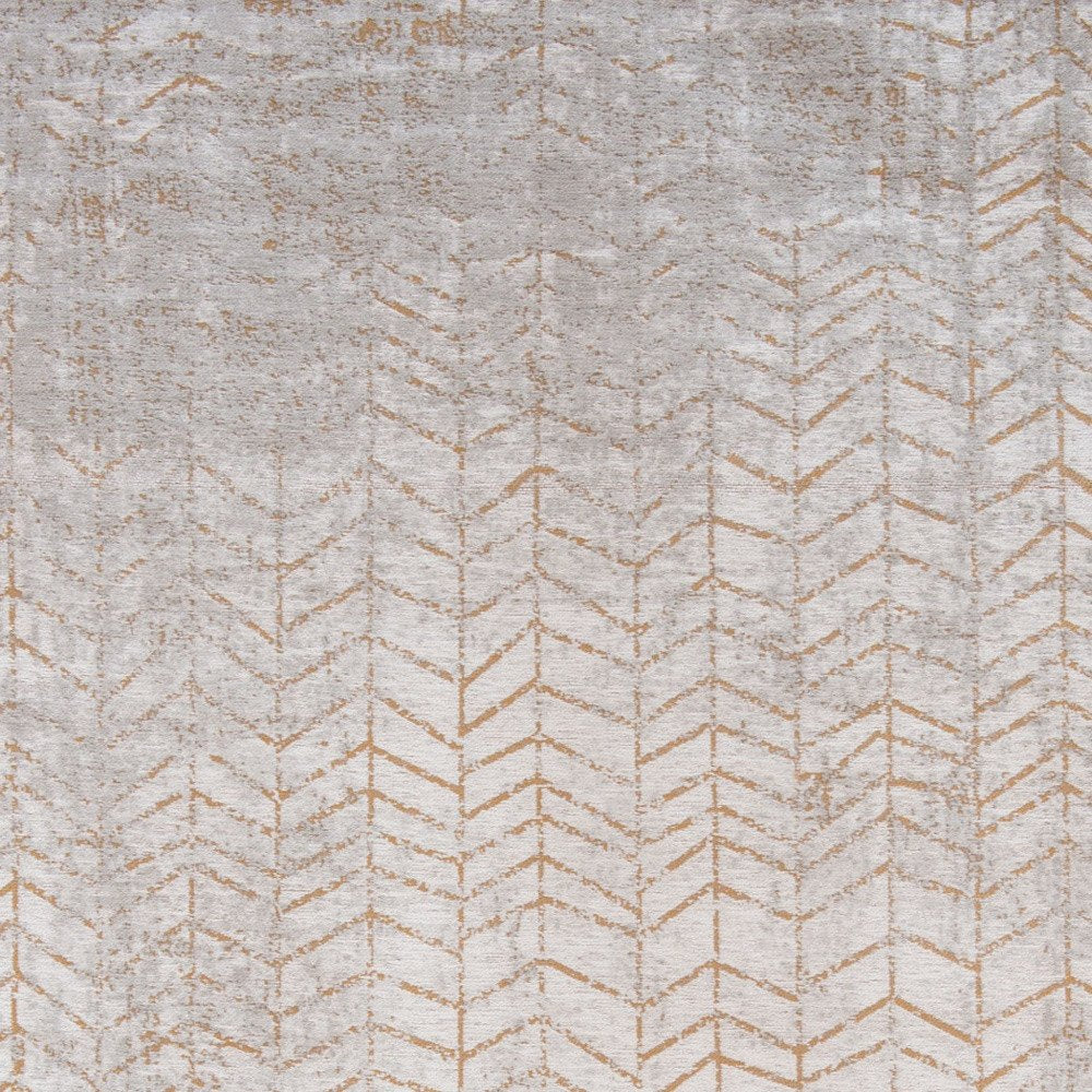 6' X 8' Gray and Yellow Chevron Non Skid Area Rug