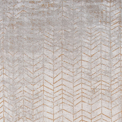 7' X 9' Gray and Yellow Chevron Non Skid Area Rug