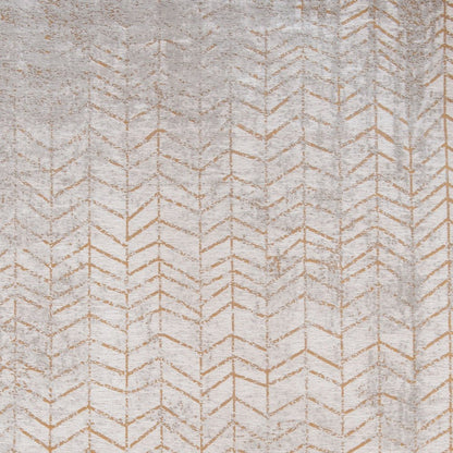 8' X 11' Gray and Yellow Chevron Non Skid Area Rug