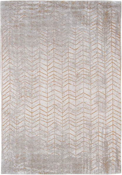 9' X 13' Gray and Yellow Chevron Non Skid Area Rug