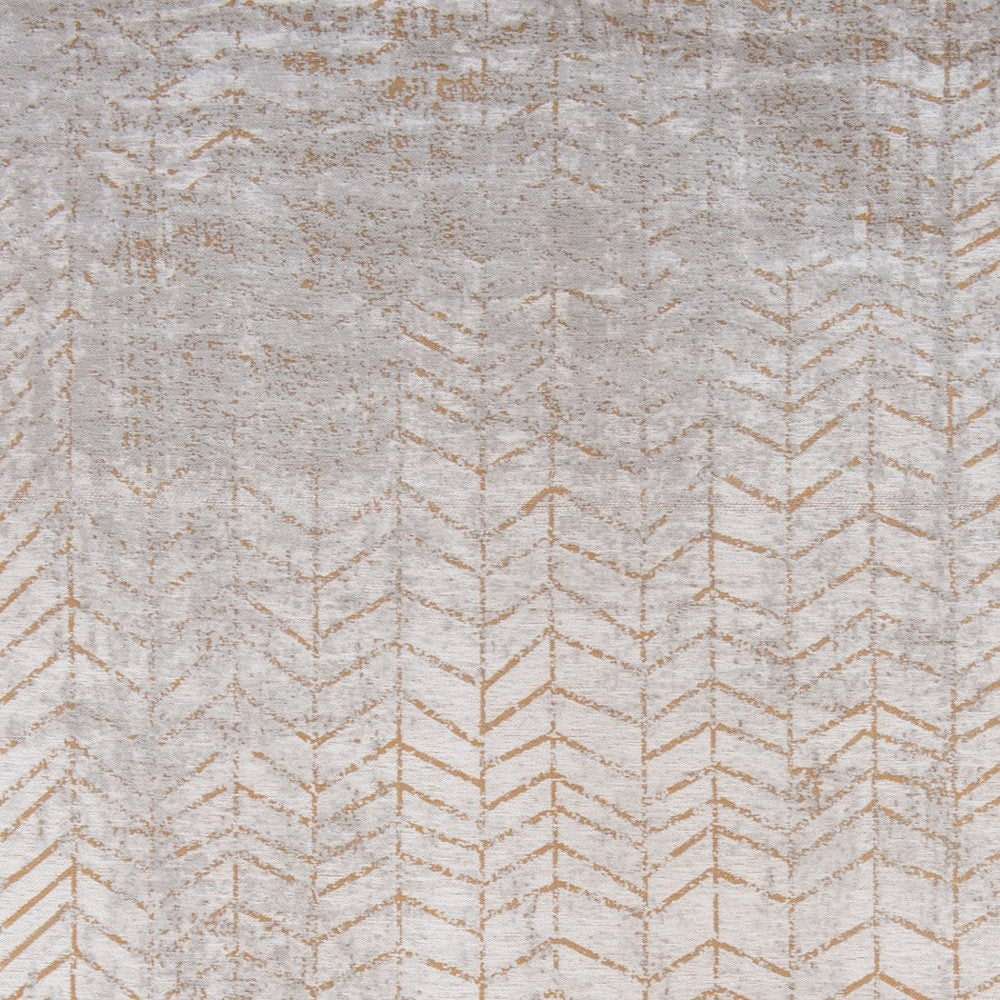 9' X 13' Gray and Yellow Chevron Non Skid Area Rug