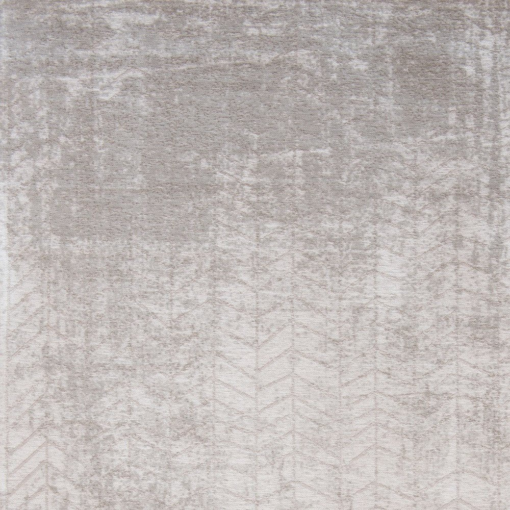 3' X 5' Gray and White Chevron Non Skid Area Rug
