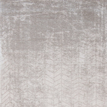 3' X 5' Gray and White Chevron Non Skid Area Rug