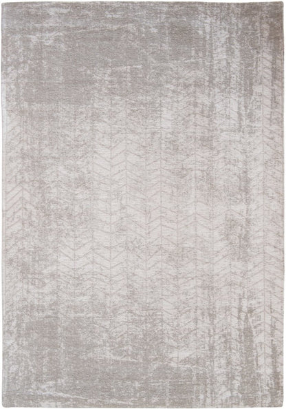 5' X 7' Gray and White Chevron Non Skid Area Rug