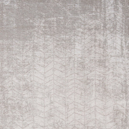 5' X 7' Gray and White Chevron Non Skid Area Rug
