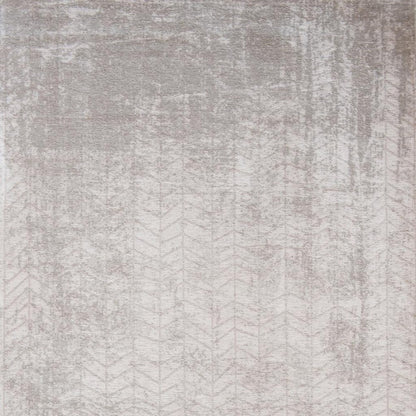 6' X 8' Gray and White Chevron Non Skid Area Rug