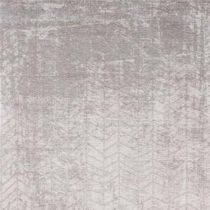 6' X 8' Gray and White Chevron Non Skid Area Rug