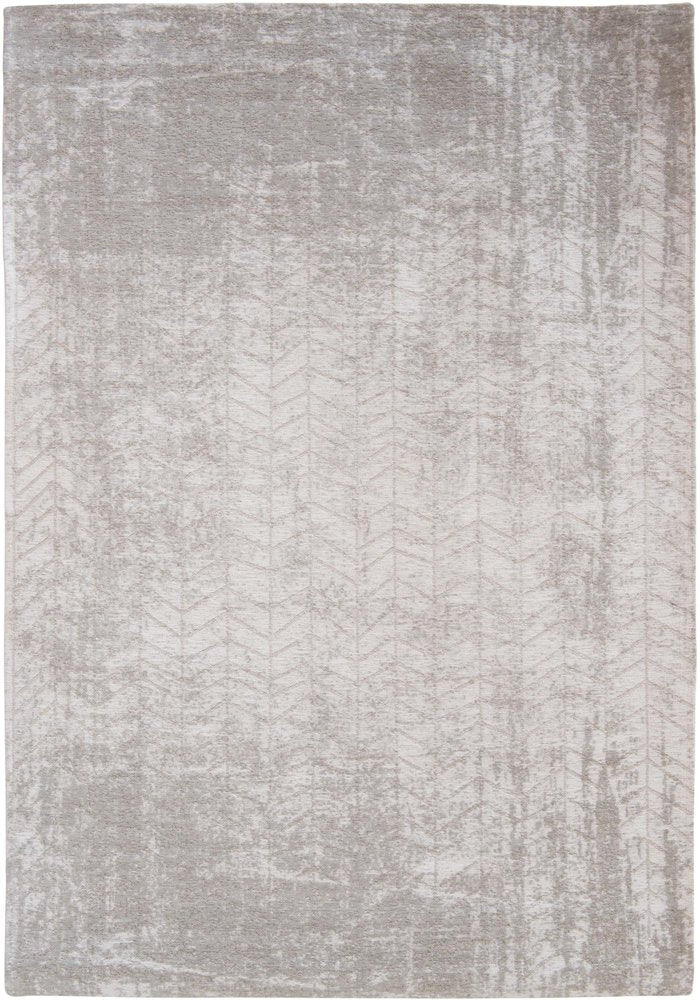 7' X 9' Gray and White Chevron Non Skid Area Rug