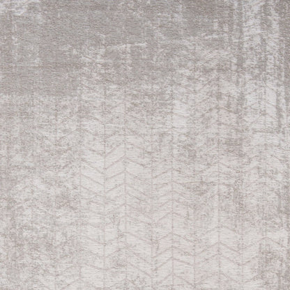 8' X 11' Gray and White Chevron Non Skid Area Rug