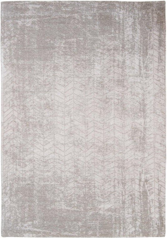 9' X 13' Gray and White Chevron Non Skid Area Rug