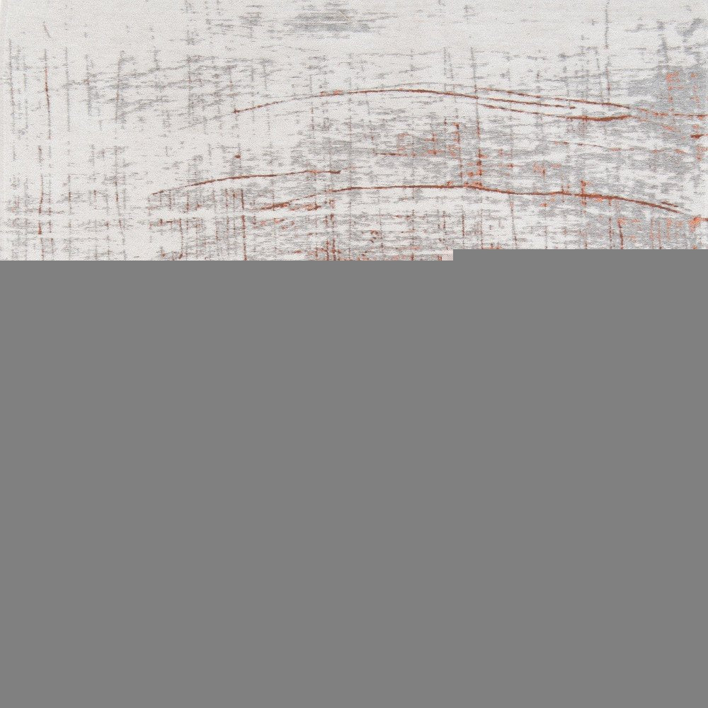 3' X 5' Gray and Yellow Abstract Non Skid Area Rug