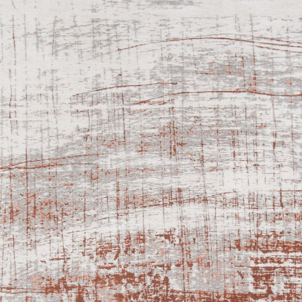 7' X 9' Gray and Yellow Abstract Non Skid Area Rug