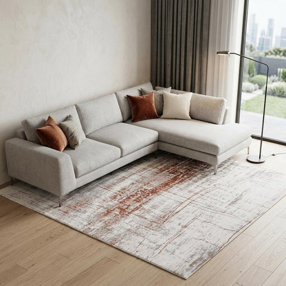 9' X 13' Gray and Yellow Abstract Non Skid Area Rug