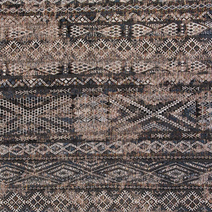 6' X 8' Gray and Beige Oriental Non Skid Area Rug