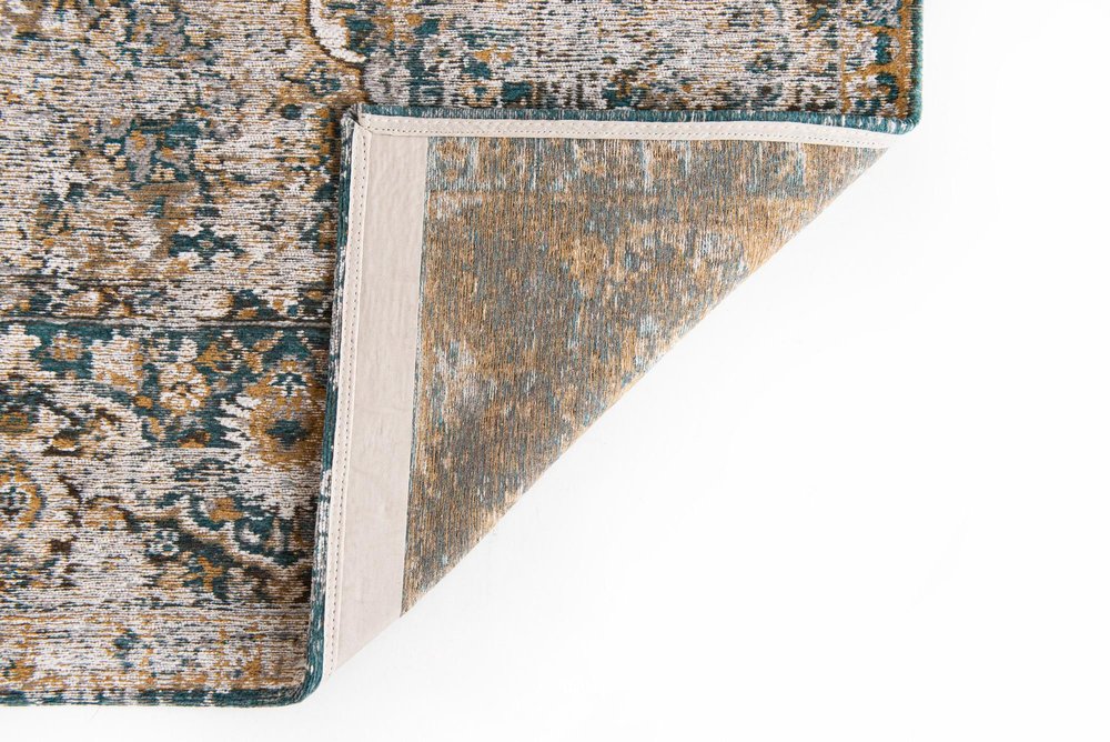 5' X 7' Blue and Green Abstract Non Skid Area Rug