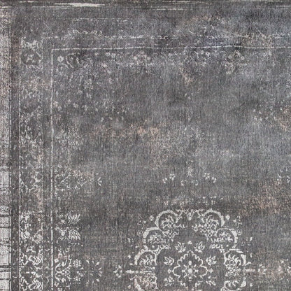 7' X 9' Gray Medallion Non Skid Area Rug