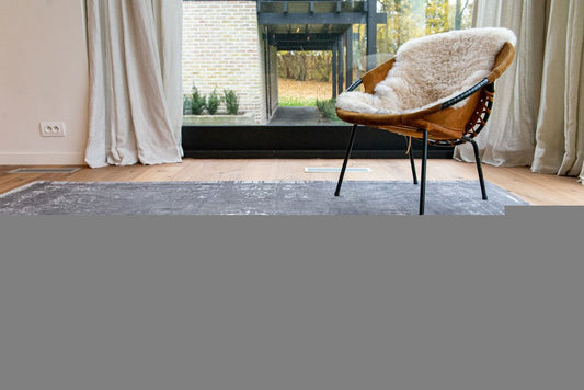 8' X 11' Gray Medallion Non Skid Area Rug