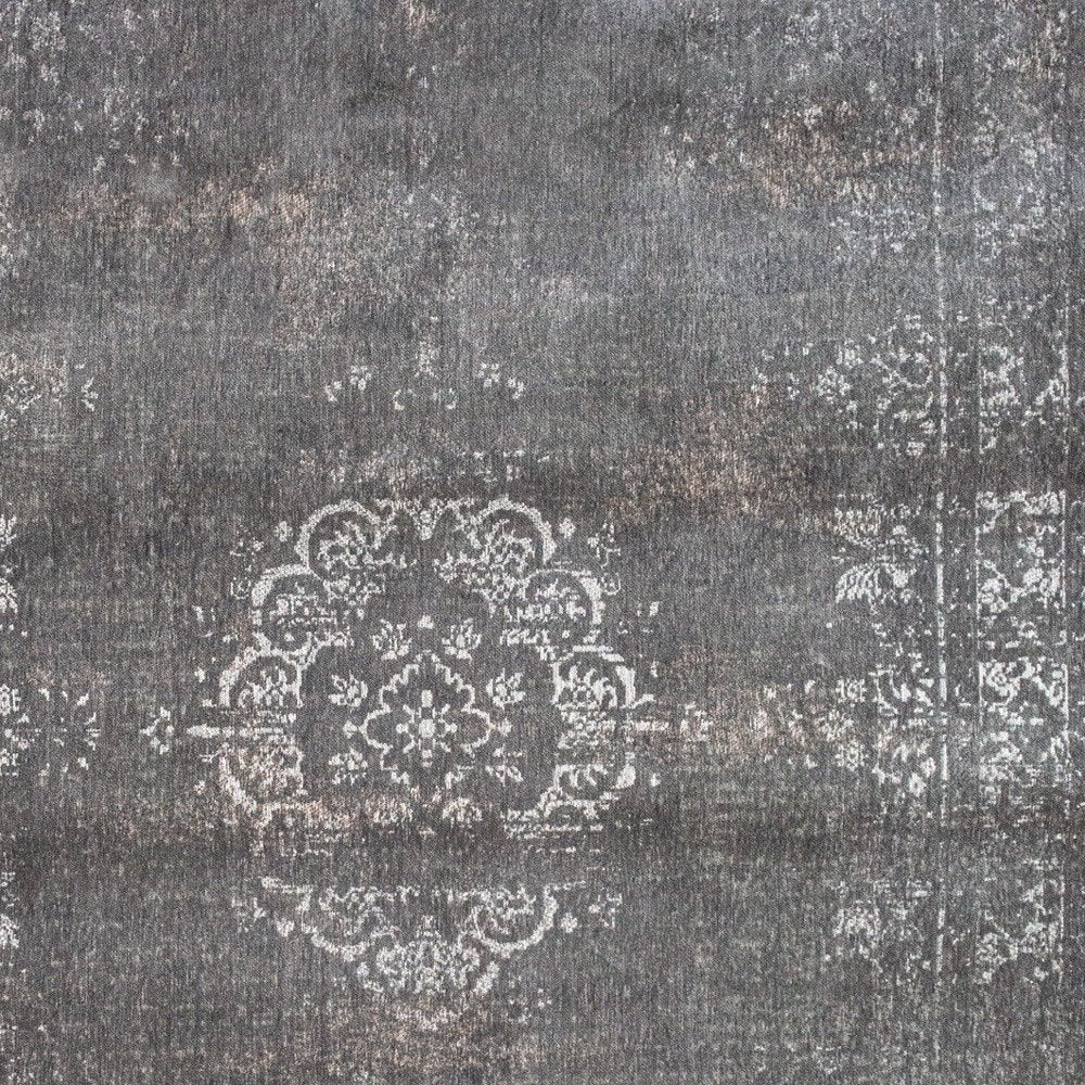 8' X 11' Gray Medallion Non Skid Area Rug