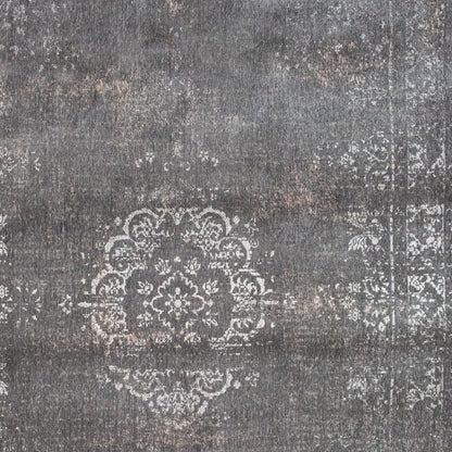 8' X 11' Gray Medallion Non Skid Area Rug