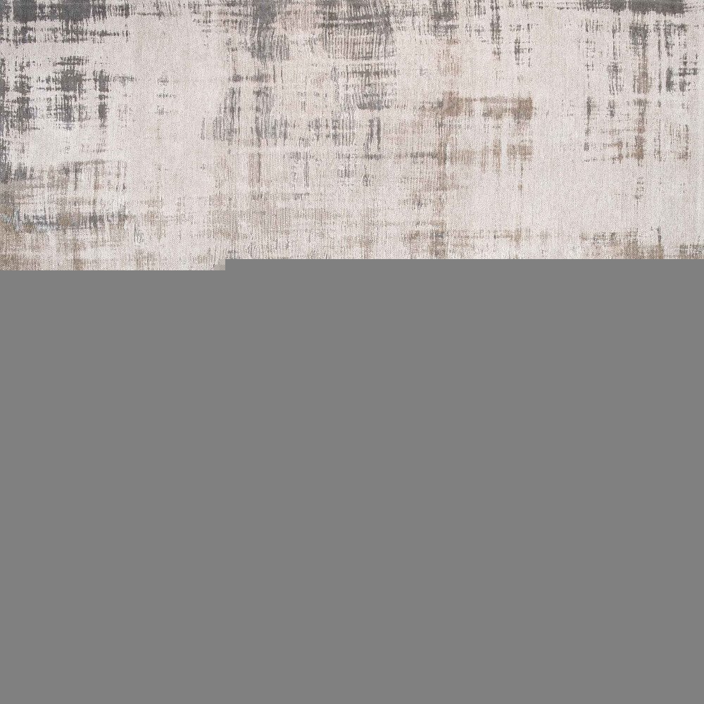 5' X 7' Gray and Beige Abstract Non Skid Area Rug