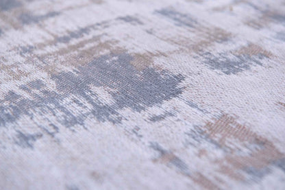 7' X 9' Gray and Beige Abstract Non Skid Area Rug