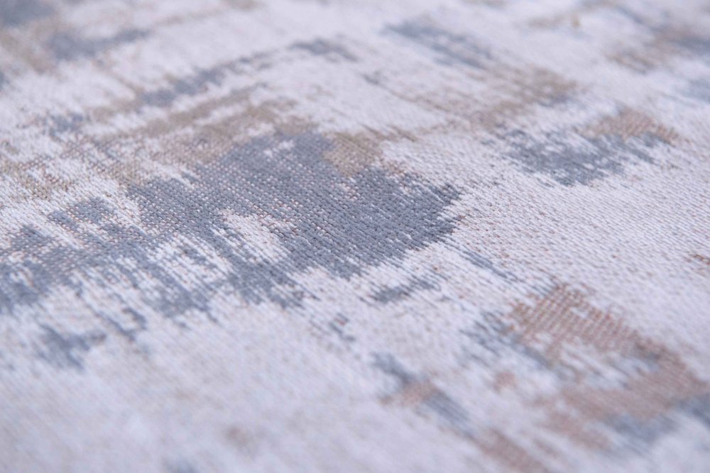 7' X 9' Gray and Beige Abstract Non Skid Area Rug