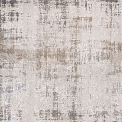 3' X 5' Gray and Beige Abstract Non Skid Area Rug