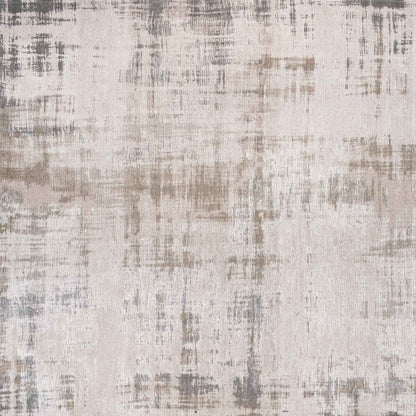 3' X 5' Gray and Beige Abstract Non Skid Area Rug
