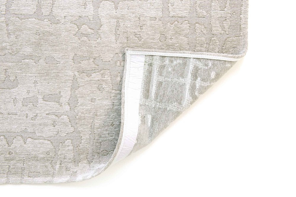 7' X 9' Gray and Beige Abstract Non Skid Area Rug