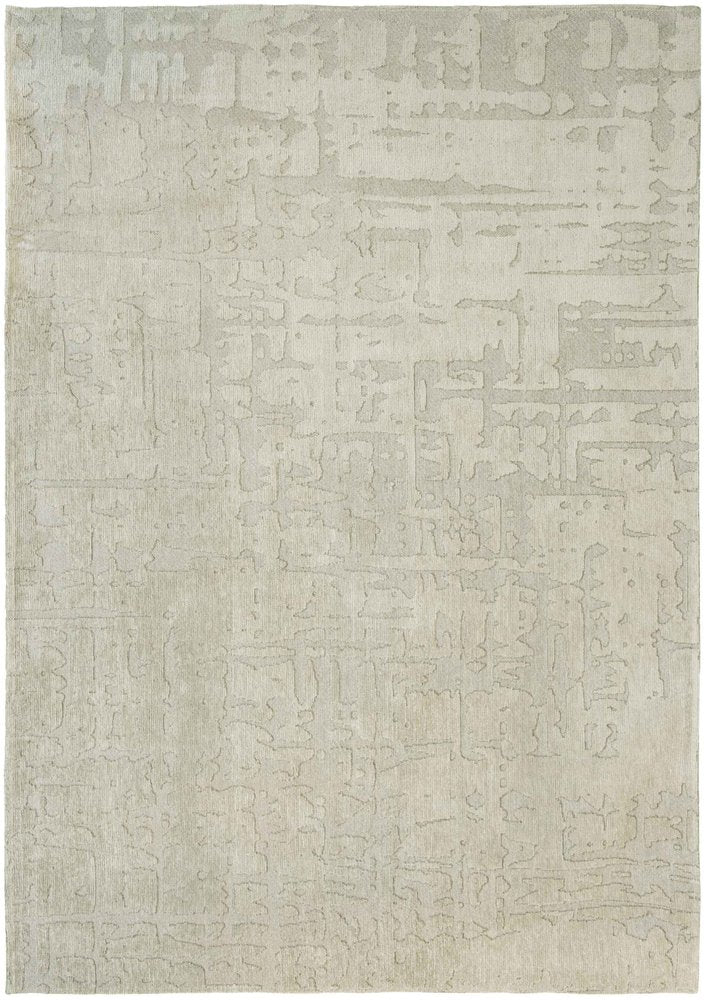 7' X 9' Gray and Beige Abstract Non Skid Area Rug