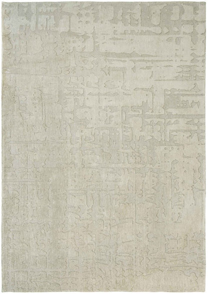 7' X 9' Gray and Beige Abstract Non Skid Area Rug