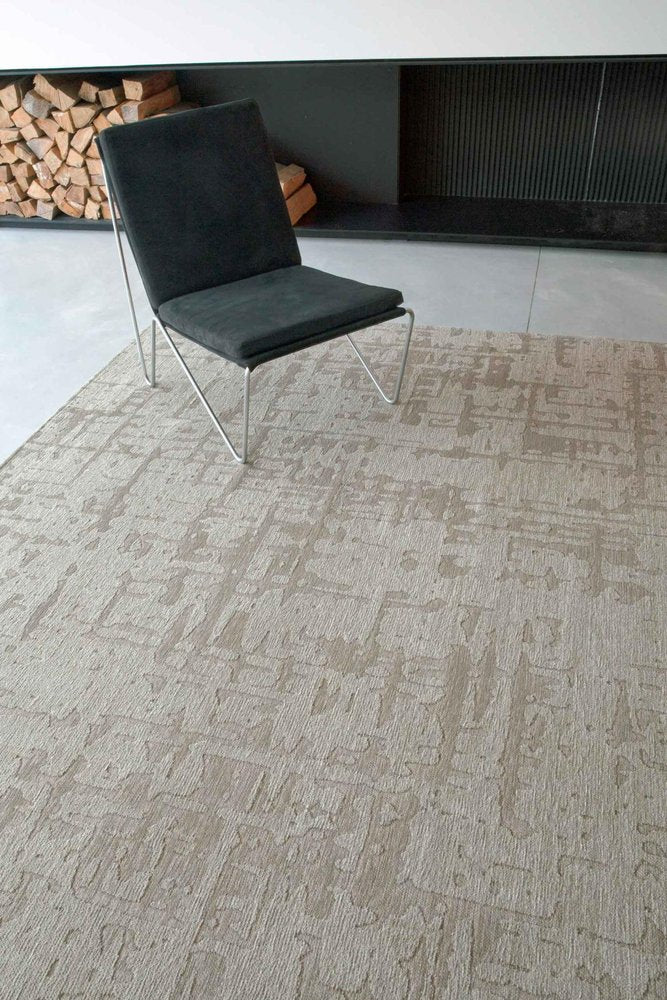 8' X 11' Gray and Beige Abstract Non Skid Area Rug