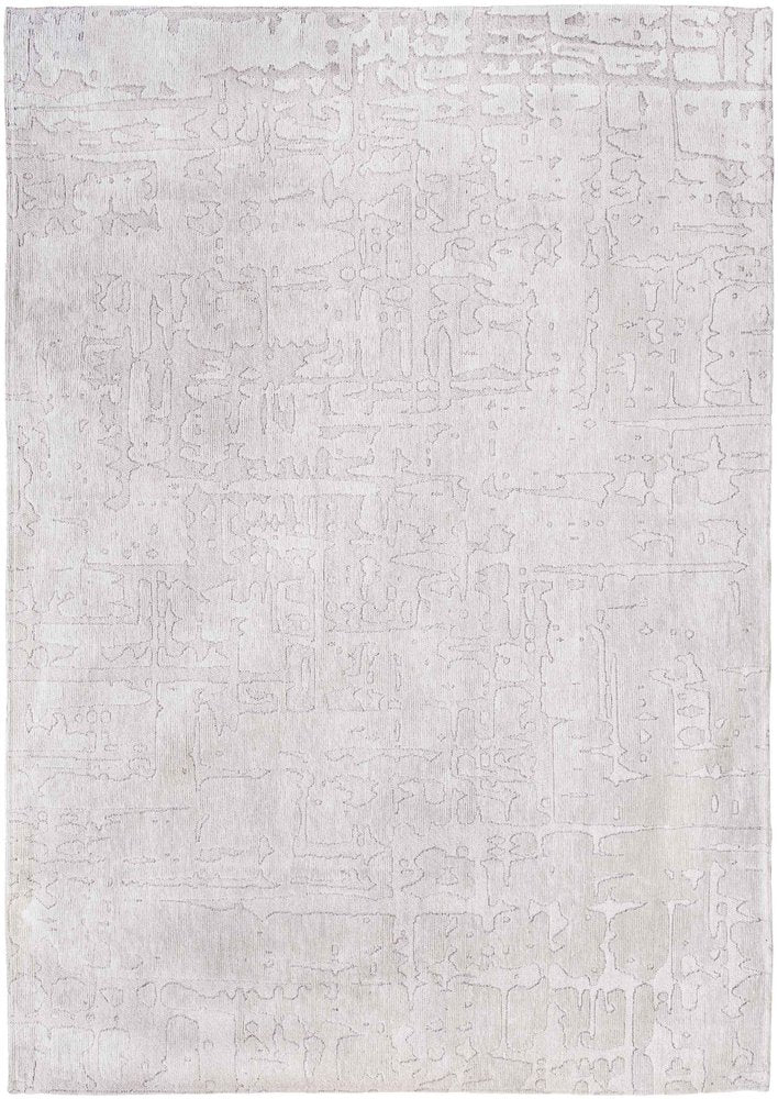 3' X 5' White Abstract Non Skid Area Rug