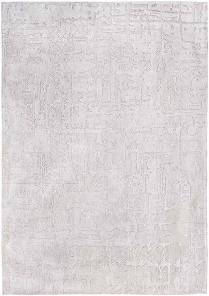 3' X 5' White Abstract Non Skid Area Rug