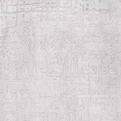 7' X 9' White Abstract Non Skid Area Rug