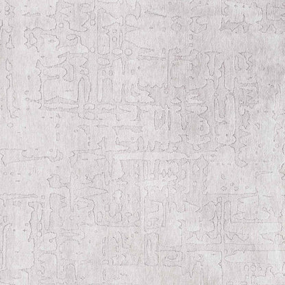 8' White Round Abstract Non Skid Area Rug