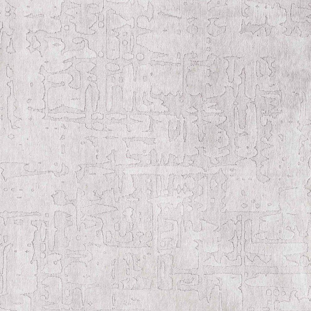 8' White Round Abstract Non Skid Area Rug