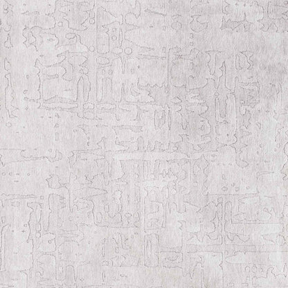 5' White Round Abstract Non Skid Area Rug