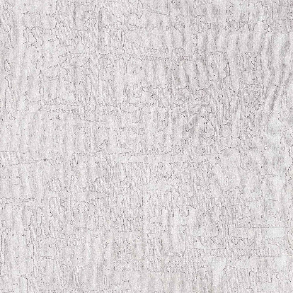 5' White Round Abstract Non Skid Area Rug